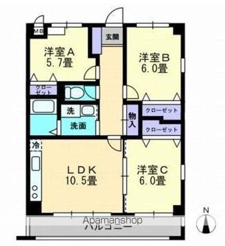 ラシャンブル21(3LDK/2階)の間取り写真