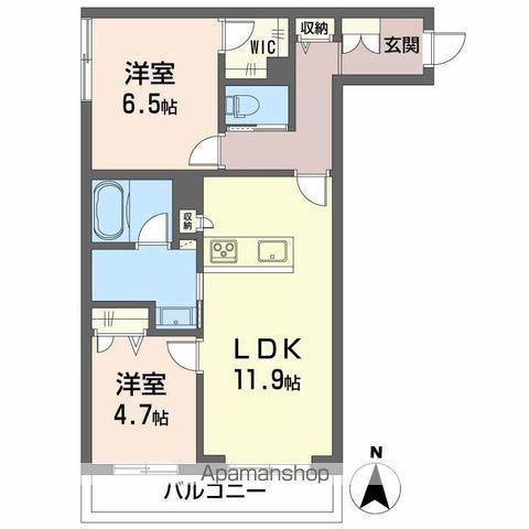 シャーメゾン セルディーナ(2LDK/1階)の間取り写真