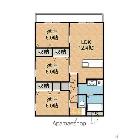 ア・ラ・モードⅡ(3LDK/3階)の間取り写真