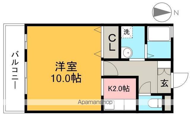 アメニティハイムA棟(1K/1階)の間取り写真