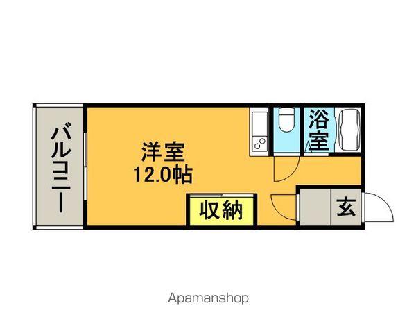 ワンバイワン(ワンルーム/1階)の間取り写真