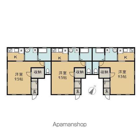 ホームズ村松Ⅱ(1K/1階)の間取り写真