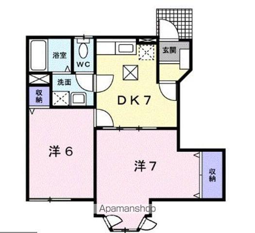 パインツリー(2DK/1階)の間取り写真