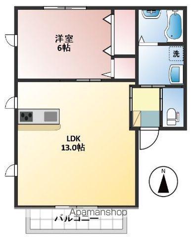 インザファームⅨ(1LDK/1階)の間取り写真