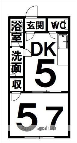 ローデハイム(1DK/1階)の間取り写真