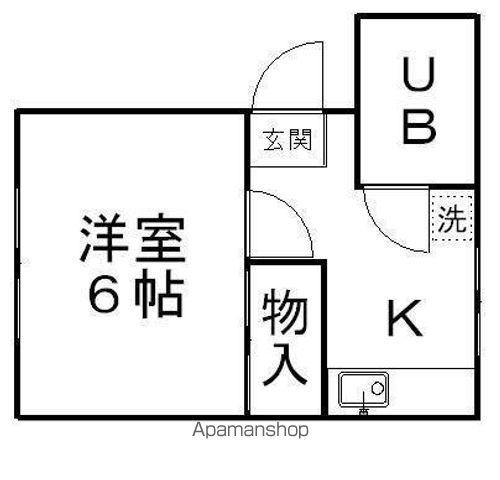 メゾンドゥベルヴュ(1K/1階)の間取り写真