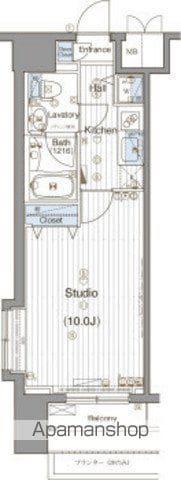 グランド・ガーラ神田(1K/8階)の間取り写真