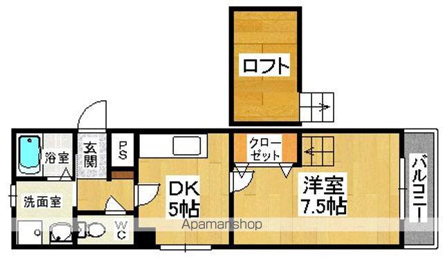 オクト白鷺(1DK/3階)の間取り写真
