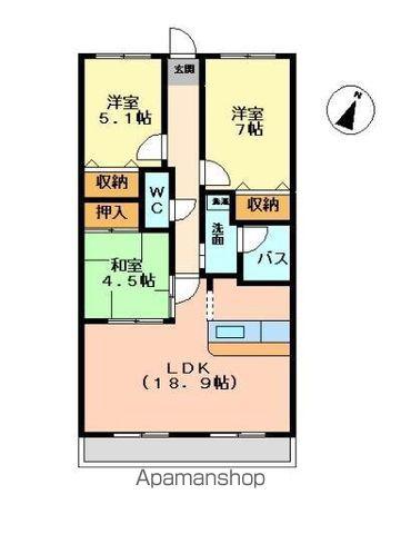 グローリアスヒルズ日進(3LDK/8階)の間取り写真