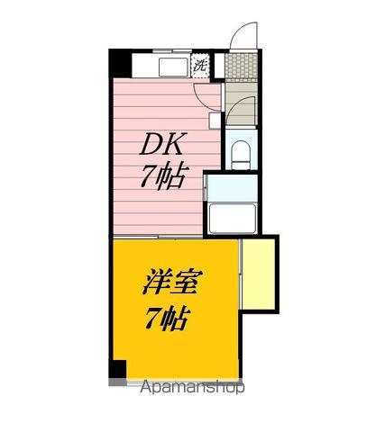 グレース麻生(1DK/3階)の間取り写真