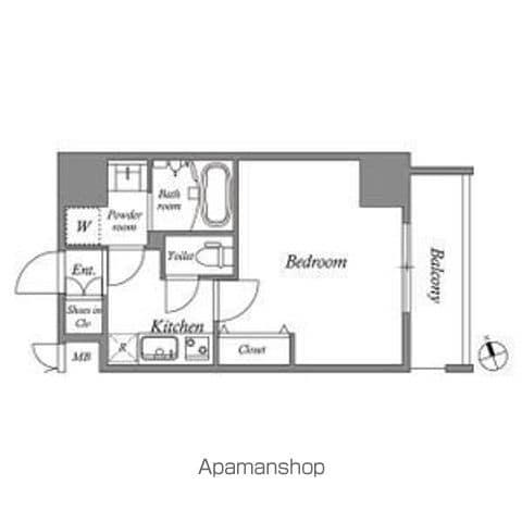 レジデンシア泉Ⅰ(1K/9階)の間取り写真