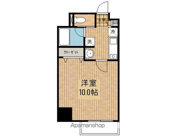 タウンコート開運橋通(1K/8階)の間取り写真