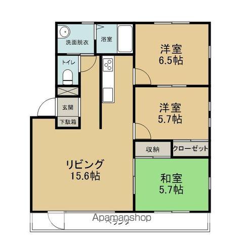 センチュリー八甲田(3LDK/3階)の間取り写真