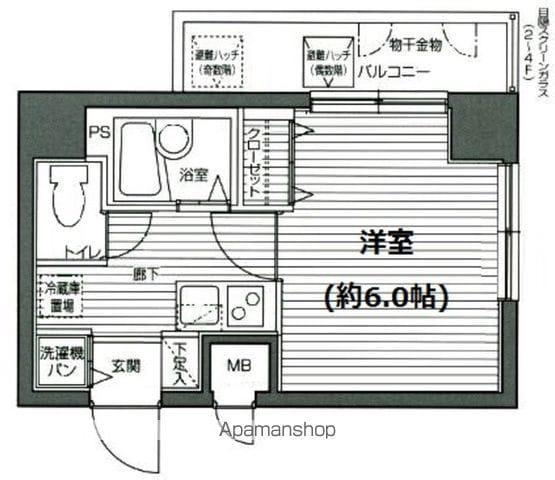 グランドガーラ渋谷(1K/11階)の間取り写真