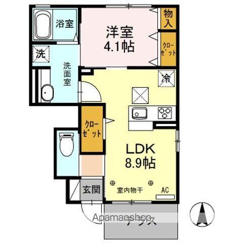 クレセール(1LDK/1階)の間取り写真