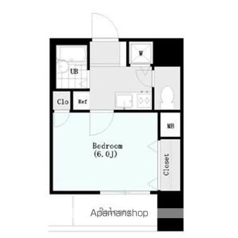 シンシア西早稲田(1K/5階)の間取り写真