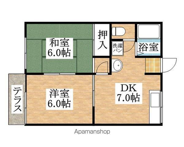 ジュテーム本郷(2DK/1階)の間取り写真