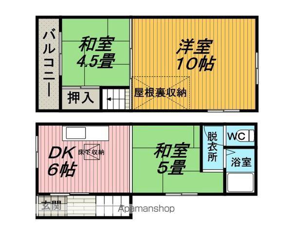 阪急電鉄神戸線 神崎川駅 徒歩15分 2階建 築51年(3DK)の間取り写真
