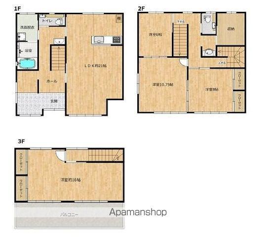 成田線 小見川駅 徒歩10分 3階建 築47年(4LDK)の間取り写真