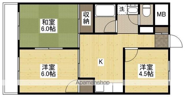 ライルーセント(3K/1階)の間取り写真