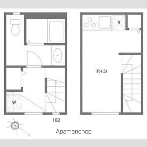 モダンアパートメント文京音羽(ワンルーム/1階)の間取り写真