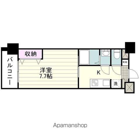 RJRプレシア郡元スクエア(1K/11階)の間取り写真