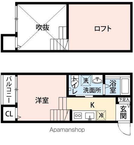 WILL唐原 (ワンルーム/1階)の間取り写真
