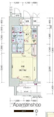 プレサンス桜通ザ・タイムズ(1K/13階)の間取り写真
