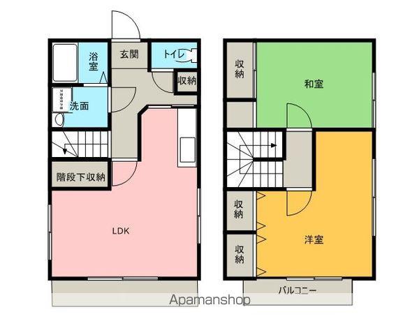 紀勢本線 紀伊内原駅 徒歩30分 2階建 築28年(2LDK)の間取り写真
