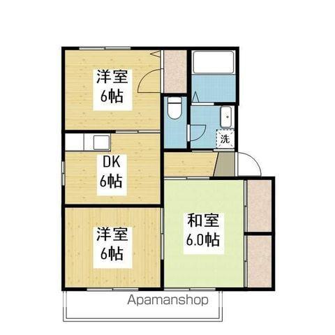 ルミナス北久米1 B棟(3DK/1階)の間取り写真