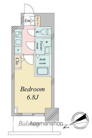 オーキッドレジデンス鶴舞(1K/6階)の間取り写真