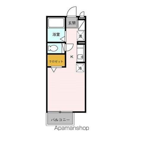 ベルデュール(ワンルーム/1階)の間取り写真