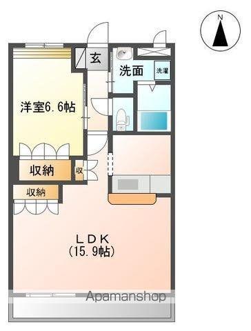 マーヴェラス・N(1LDK/2階)の間取り写真