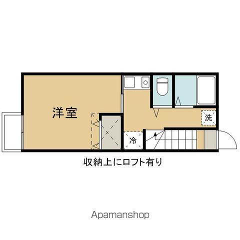 ラ・フール(1K/2階)の間取り写真