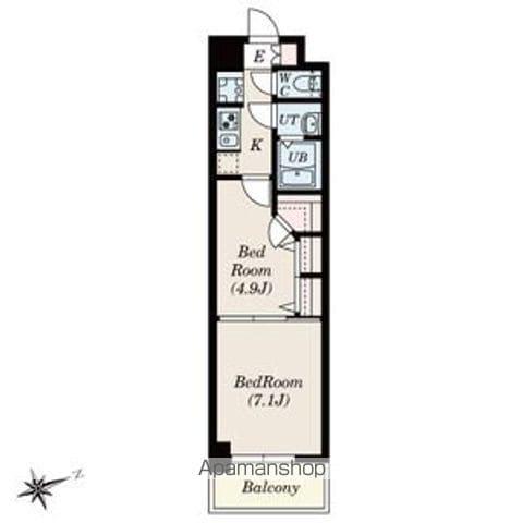 SーRESIDENCE神沢AFFORD 中(2K/2階)の間取り写真
