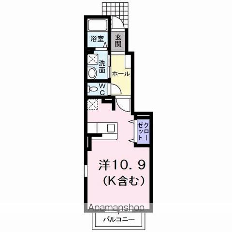 フレンドリーハープ大林(ワンルーム/1階)の間取り写真