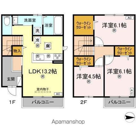 ヴィラ・アフェール(3LDK)の間取り写真