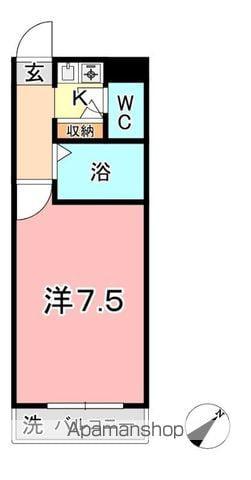 シティ倉敷二号館(1K/4階)の間取り写真