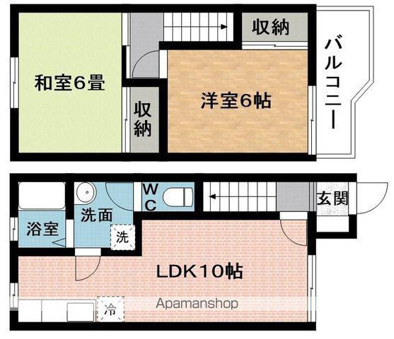 ハイツソレイユⅡ(2LDK/2階)の間取り写真