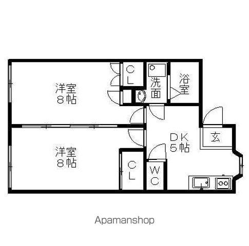 コーポYASUHARA(2K/1階)の間取り写真