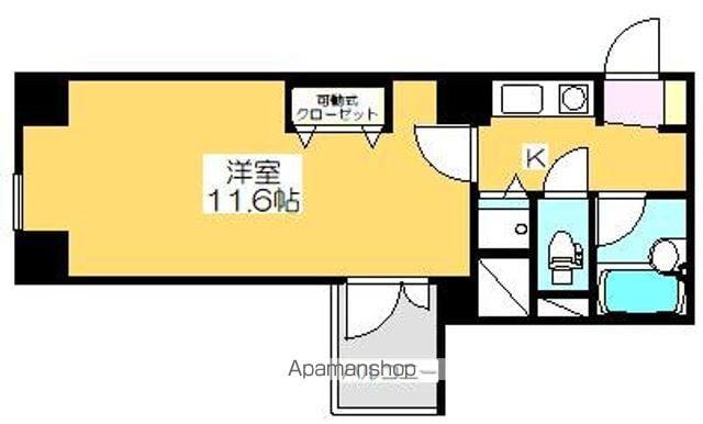 エグゼクティブコート中新町(1K/4階)の間取り写真