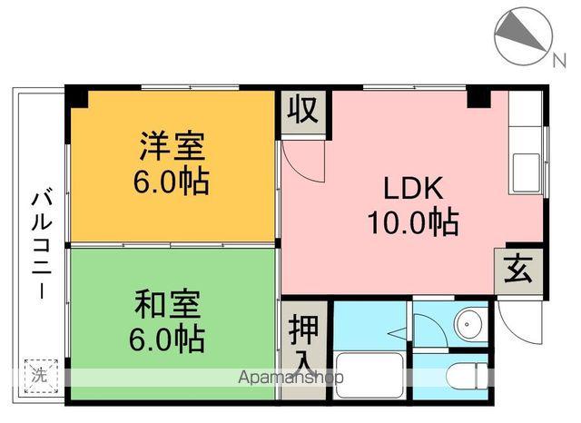リバープール竹島(2LDK/3階)の間取り写真