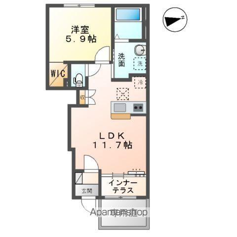 イノベスタ(1LDK/1階)の間取り写真