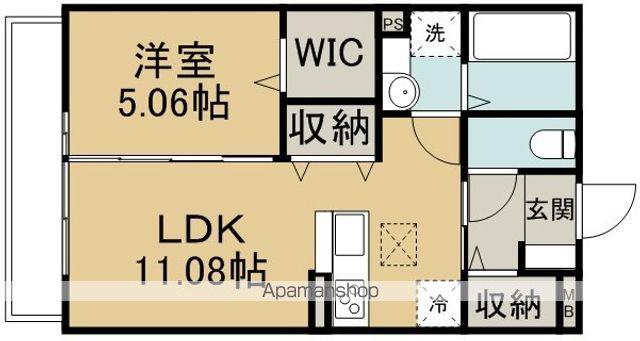クレセール・コンテス仙波(1LDK/1階)の間取り写真