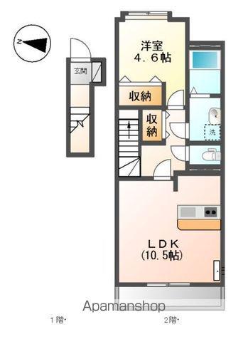 アフォーラ(1LDK/2階)の間取り写真