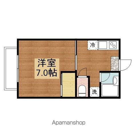 シャルマンドミール B棟(1K/1階)の間取り写真