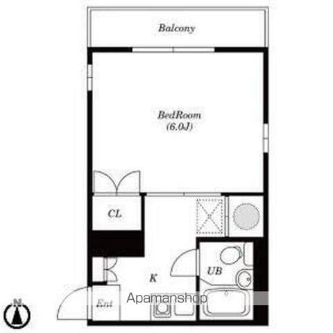 ハイツヤマギワ(1K/1階)の間取り写真