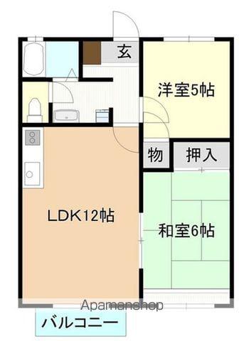 ランドスケープDEFG(2LDK/1階)の間取り写真