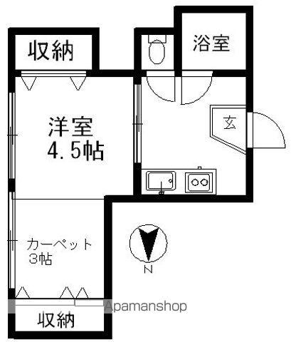 柴田ビル(1K/4階)の間取り写真