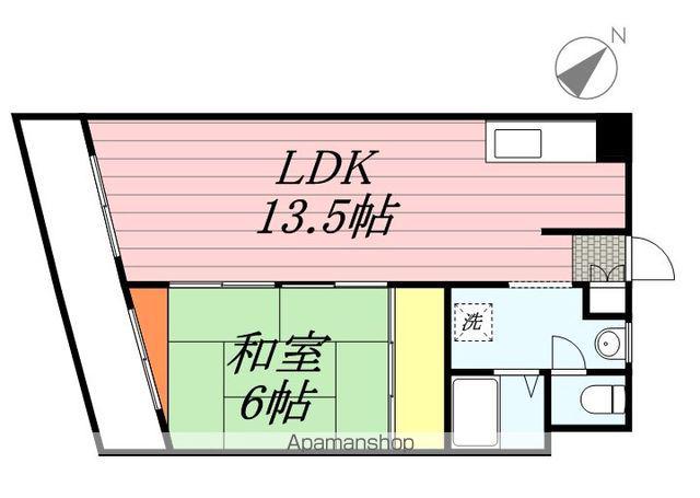 YSビル(1LDK/4階)の間取り写真